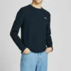 Jack & JonesJORPAUL TONS CREW NECK DETAIL - Stickad Tröja - Navy Blazer
