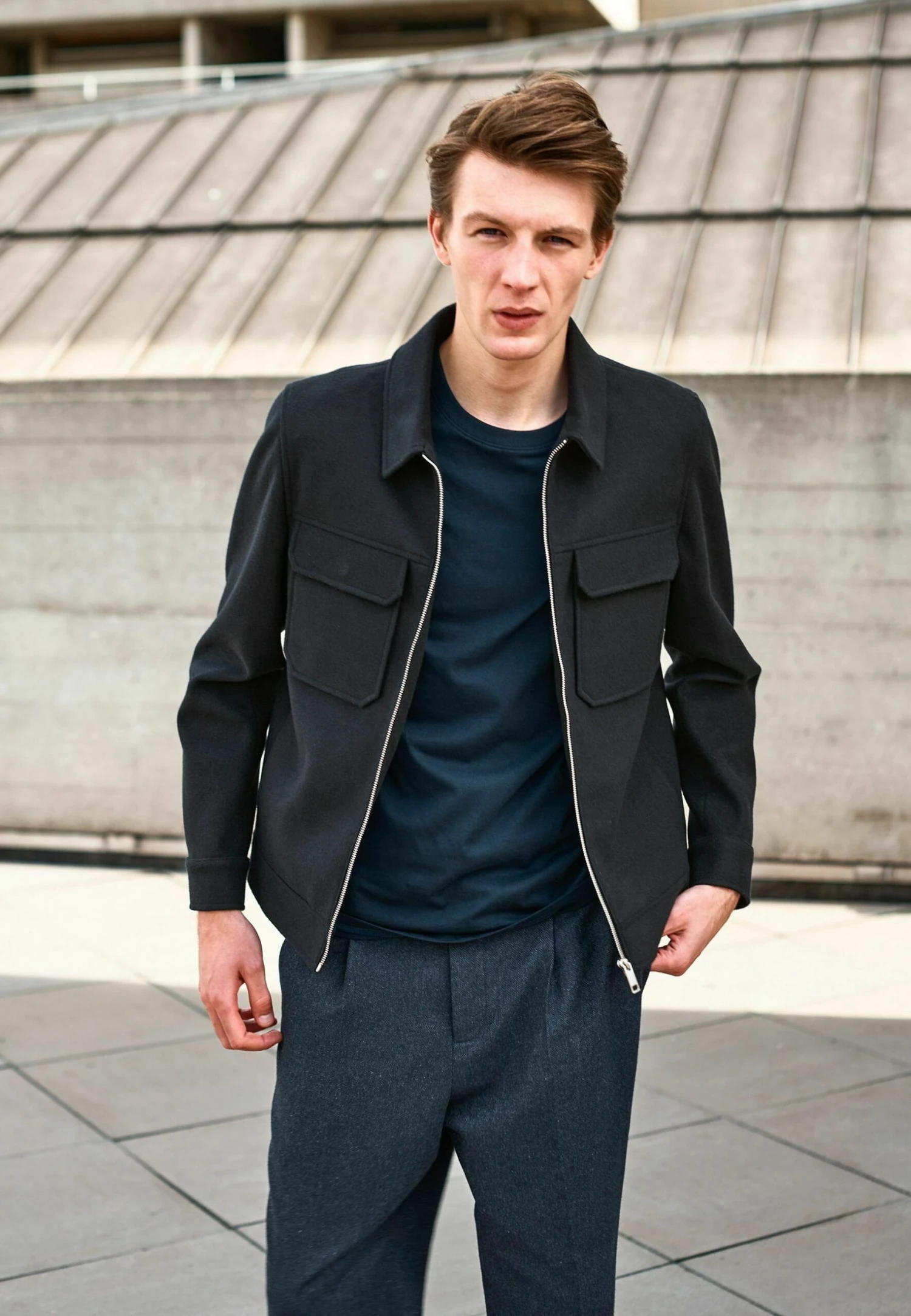 NextZIP THROUGH TWO POCKET STANDARD - Tunn Jacka - Blue - Bild 3