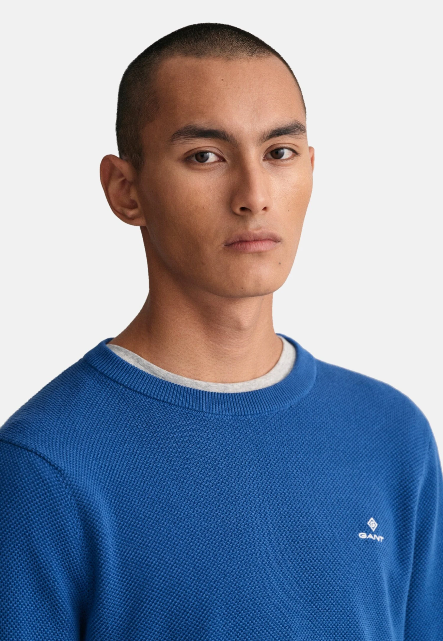 GANTCREW - Stickad Tröja - Lake Blue - Bild 4