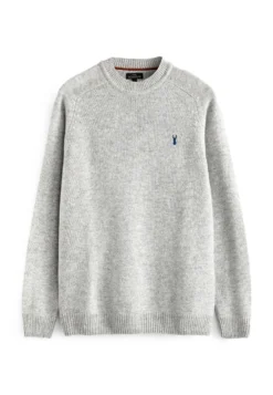 NextPREMIUM CREW NECK - Stickad Tröja - Grey