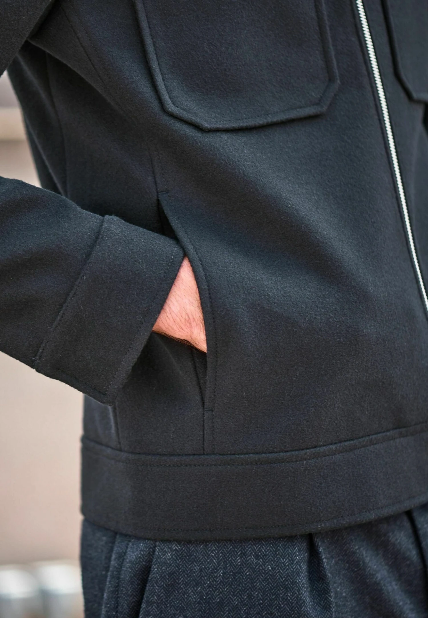 NextZIP THROUGH TWO POCKET STANDARD - Tunn Jacka - Blue - Bild 5