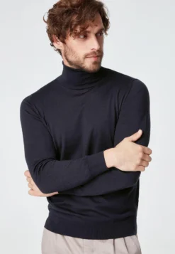 FalconeriULTRAFINE TURTLENECK - Stickad Tröja - Navy