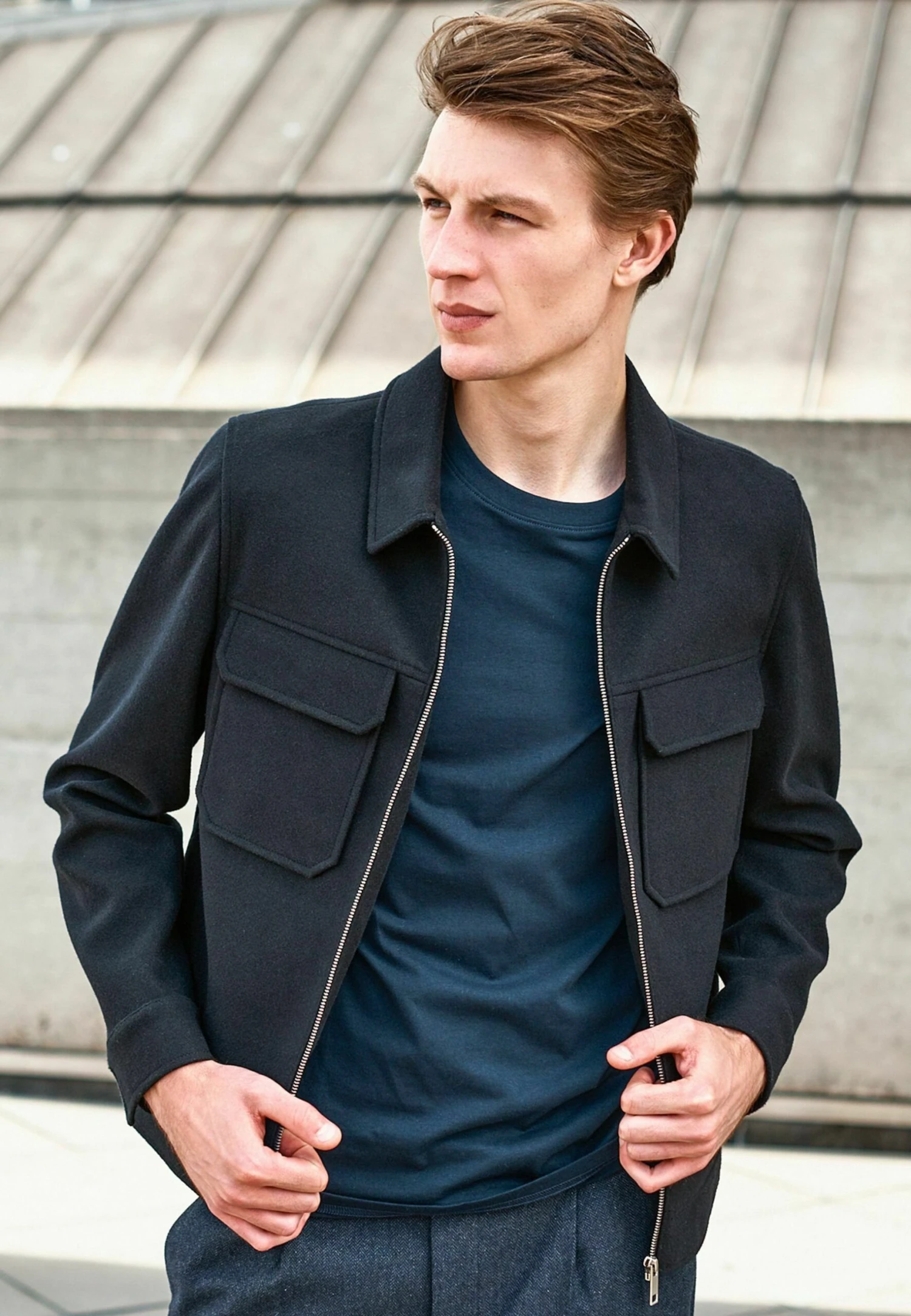 NextZIP THROUGH TWO POCKET STANDARD - Tunn Jacka - Blue - Bild 2