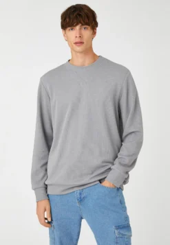 KotonMELANGE KNITWEAR CREW NECK LONG SLEEVE - Stickad Tröja - Grey
