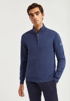 Polo ClubStickad Tröja - Denim Blue