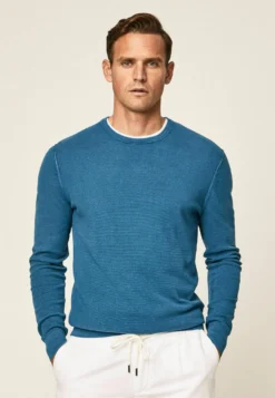 Hackett LondonGMD TEXTURED CREW - Stickad Tröja - Blue