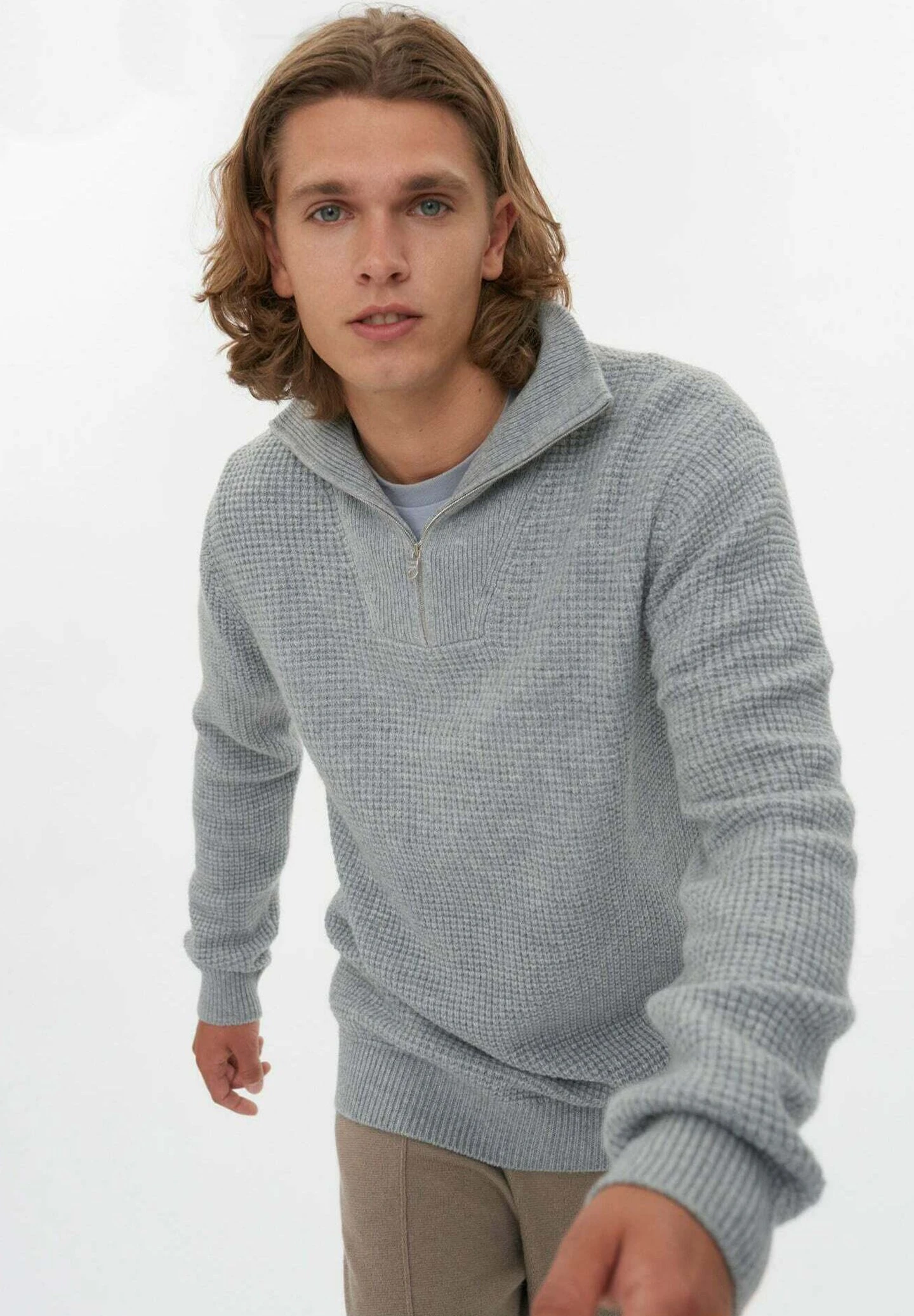 GOBI CashmereStickad Tröja - Stone - Bild 4