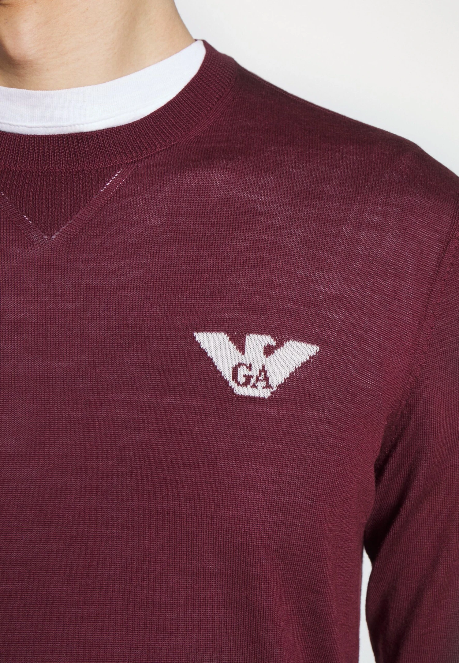 Emporio ArmaniStickad Tröja - Tawny Port - Bild 5