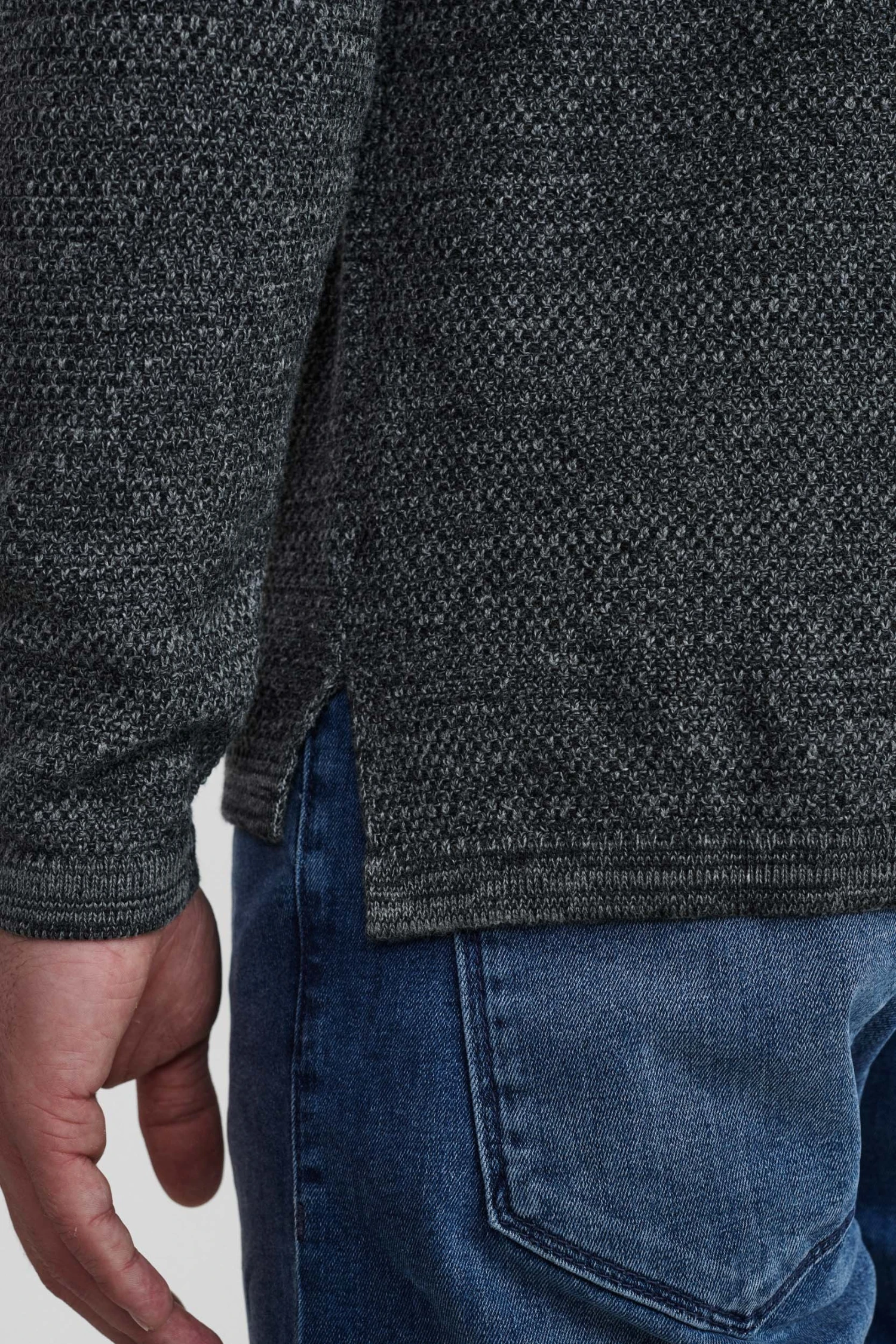 GabbaLAMP O NECK - Stickad Tröja - Dark Grey Melange - Bild 5