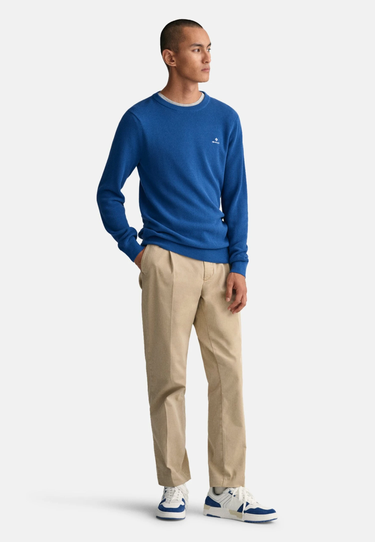 GANTCREW - Stickad Tröja - Lake Blue - Bild 2