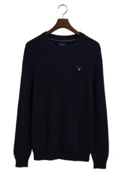 GANTC-NECK - Stickad Tröja - Evening Blue