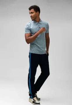 4funkyflavoursNYCBB - WITH GEOMETRIC PATTERN - Piké - Blue