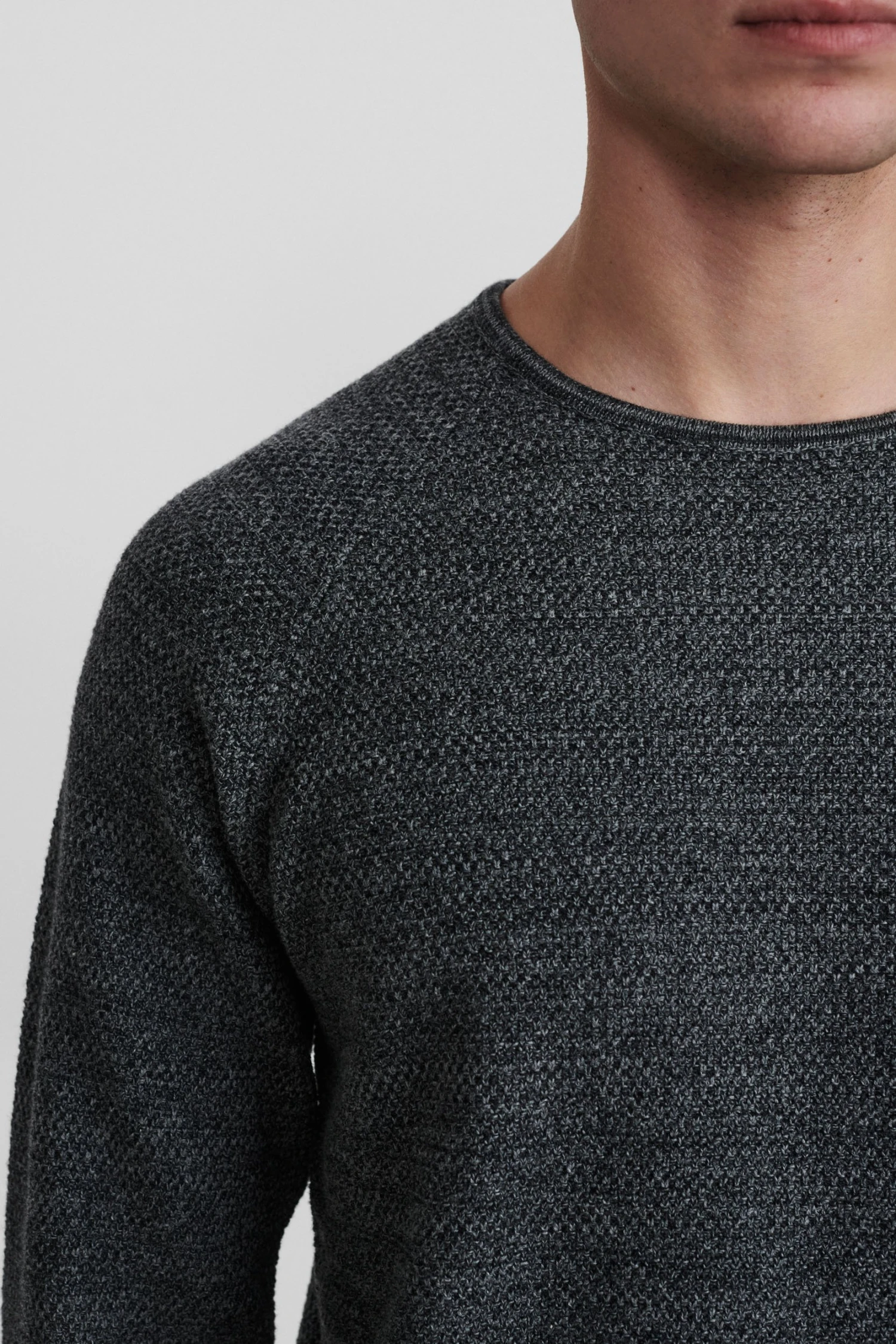 GabbaLAMP O NECK - Stickad Tröja - Dark Grey Melange - Bild 4