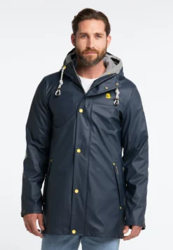 SchmuddelweddaSCHMUDDELWEDDA 3-IN-1 REGENMANTEL ACALMAR - Parkas - Marine Grau Melange