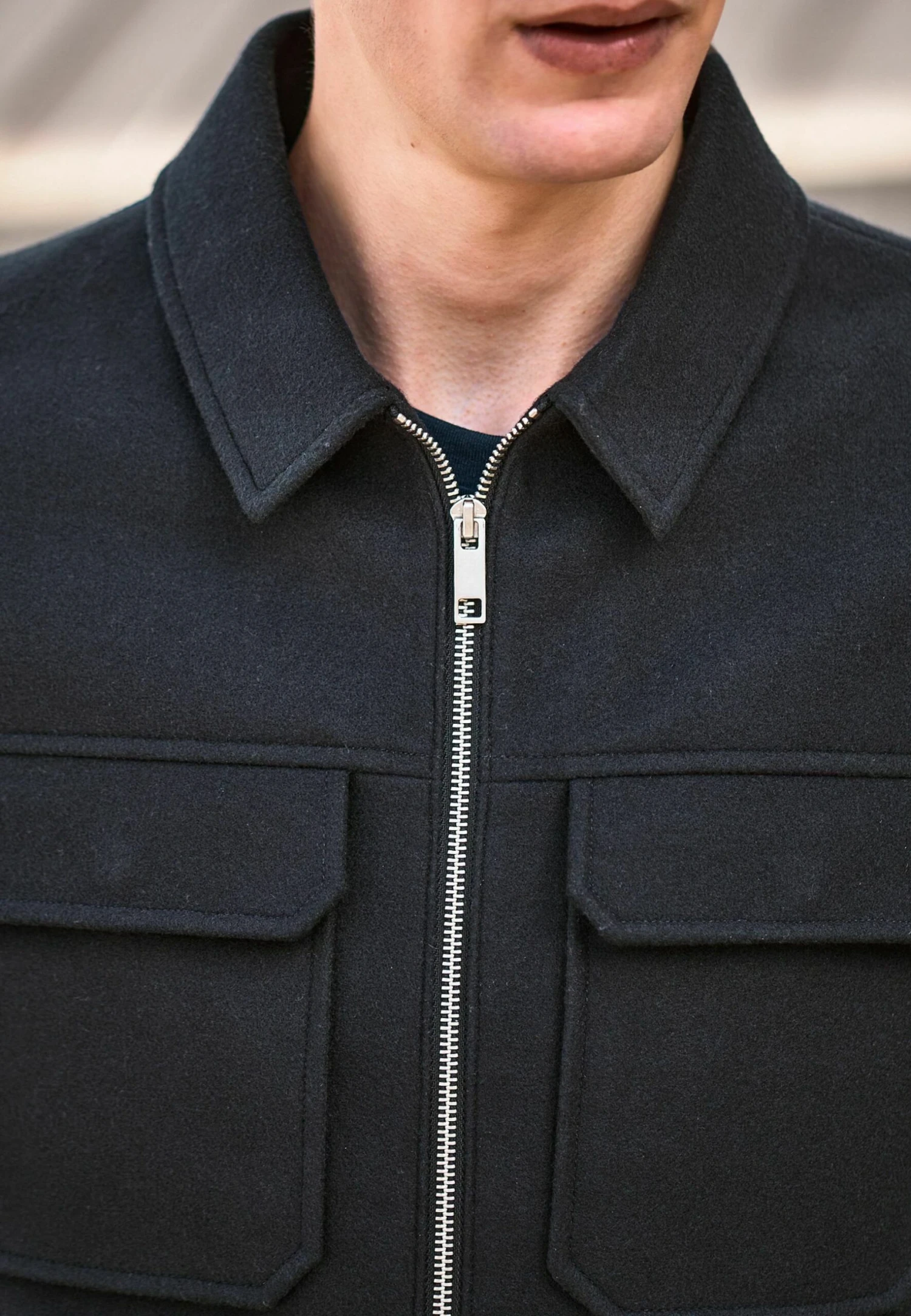 NextZIP THROUGH TWO POCKET STANDARD - Tunn Jacka - Blue - Bild 4