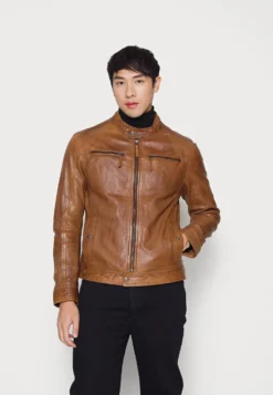 OakwoodGILLES - Skinnjacka - Cognac