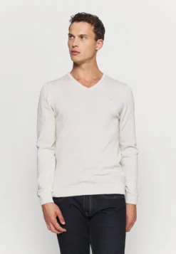 S.OliverStickad Tröja - Off-white