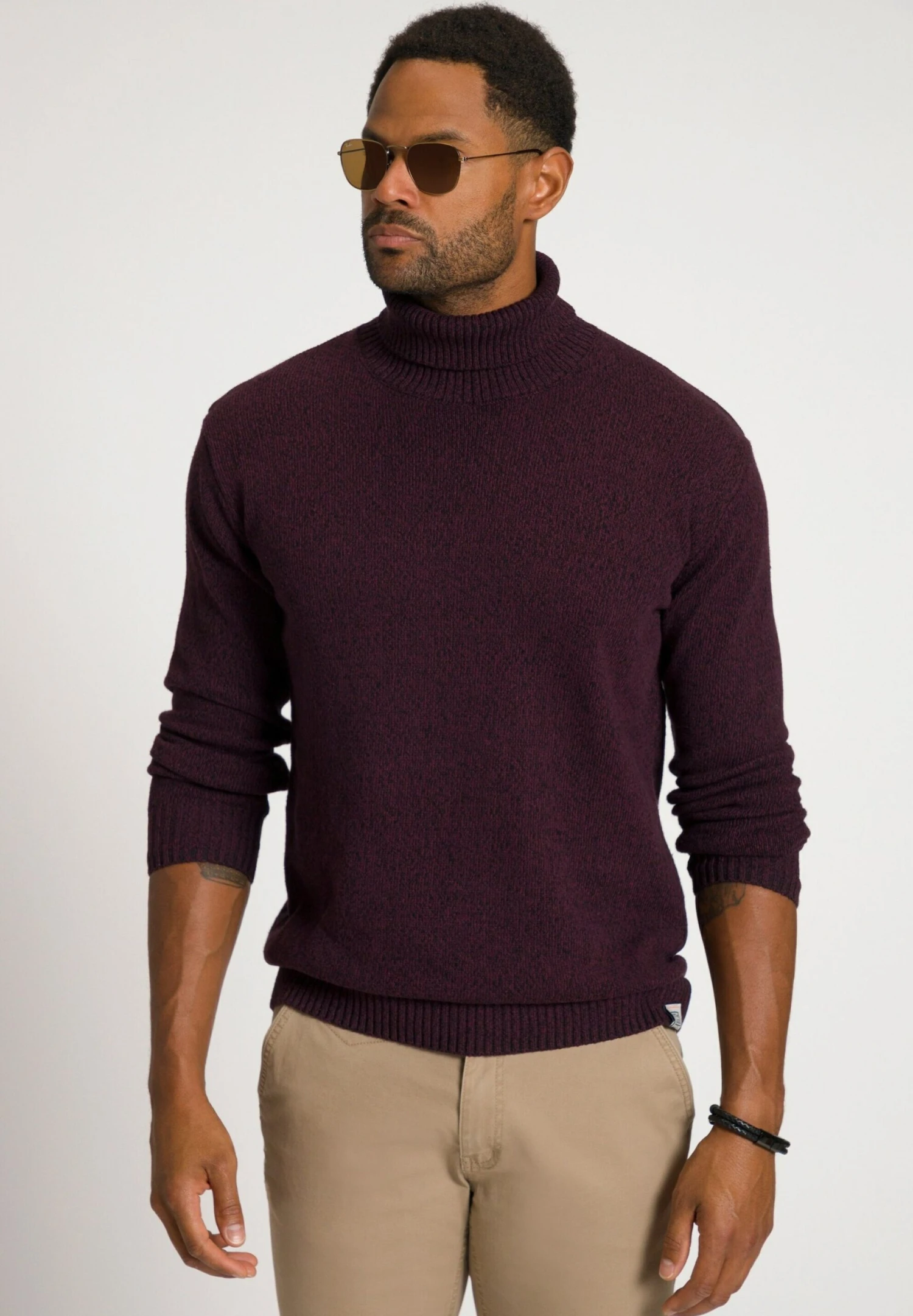 STHUGEStickad Tröja - Aubergine