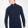 NextPREMIUM ZIP NECK - Stickad Tröja - Blue