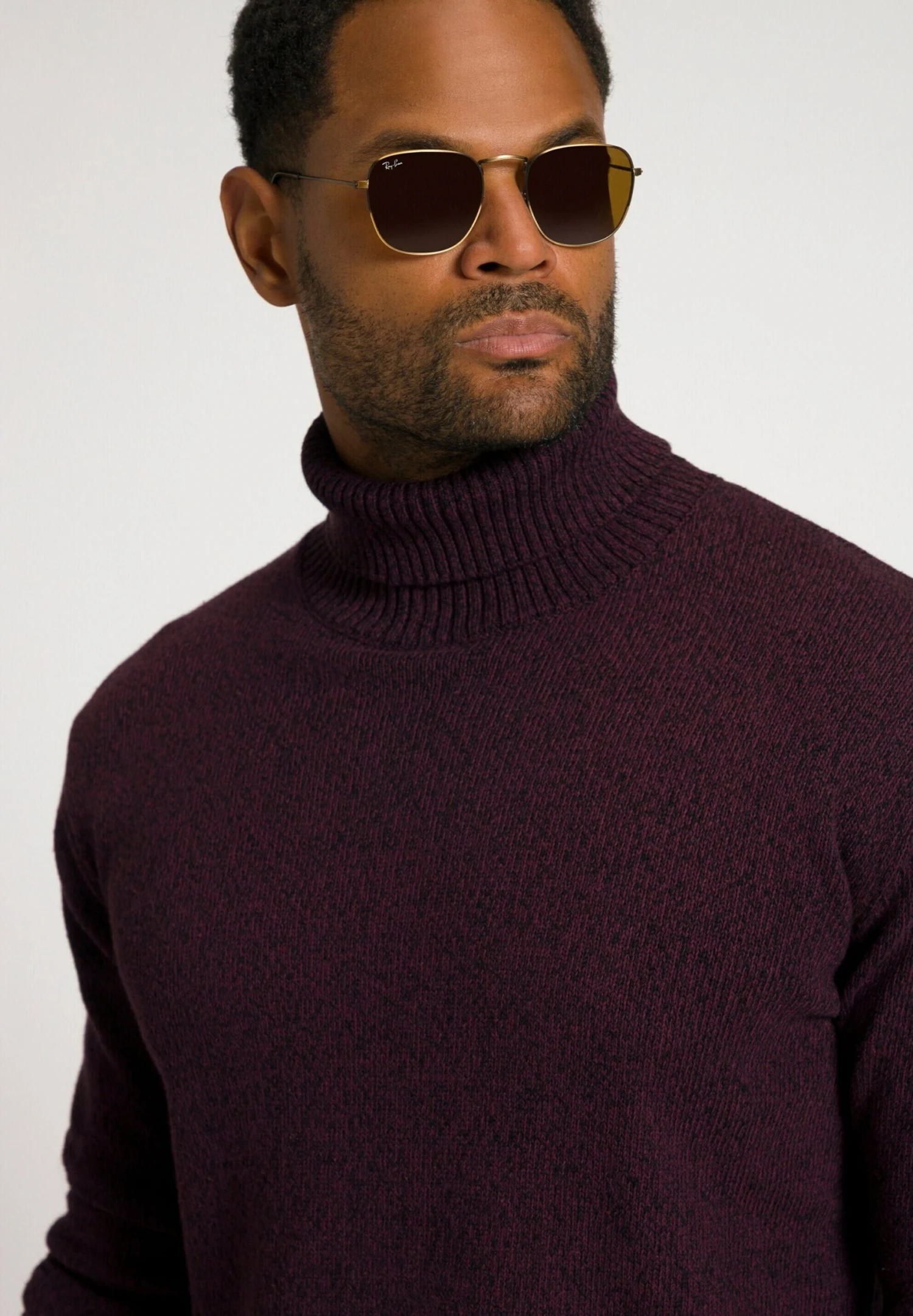 STHUGEStickad Tröja - Aubergine - Bild 3